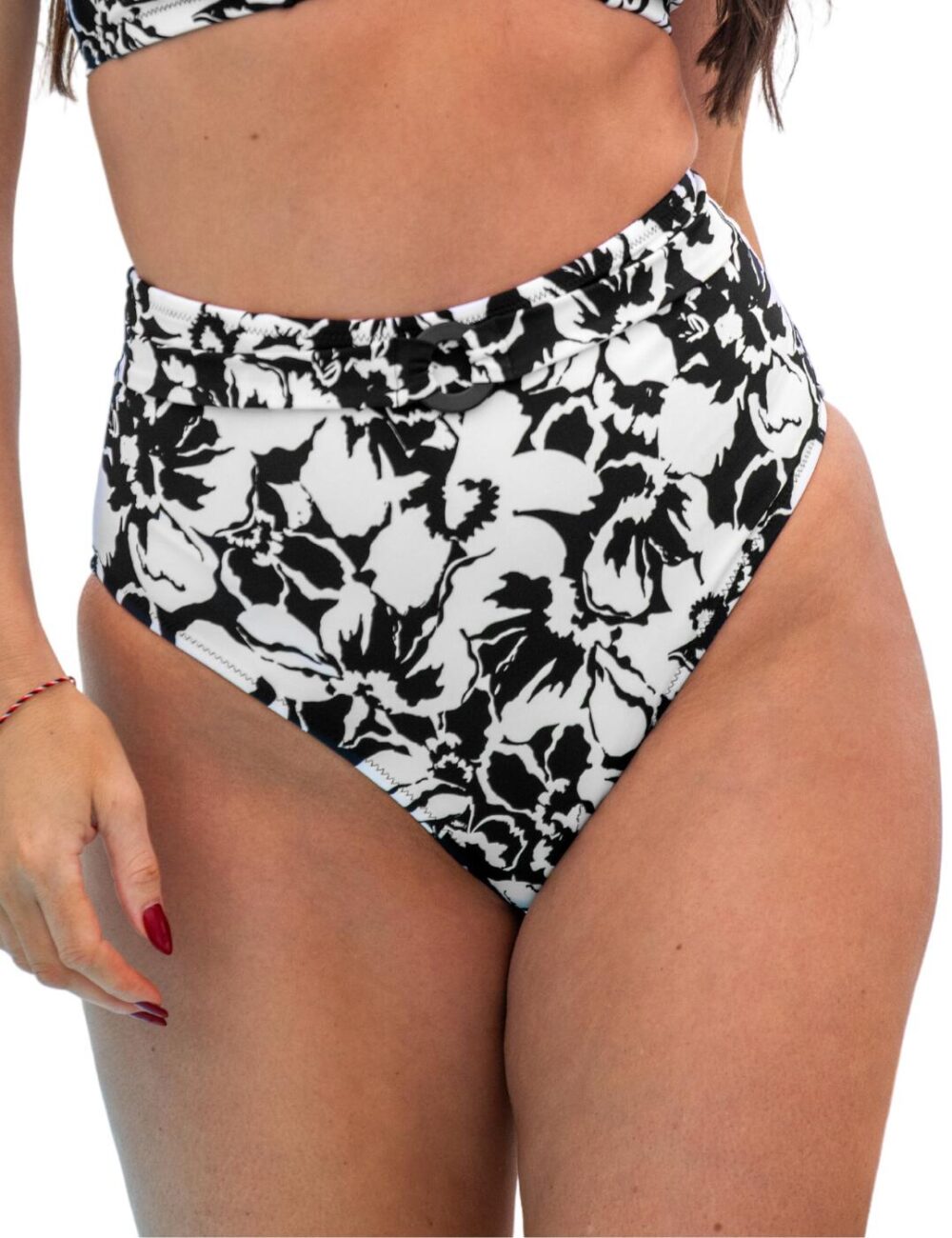 Pour Moi Cali Recycled Tummy Control Bikini Brief - Black/White - S - 10