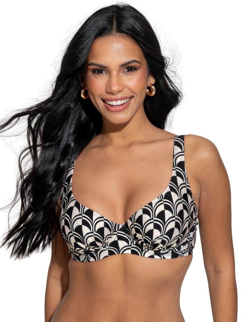 Pour Moi Casablanca Underwired Non Padded Bikini Top - Mono - 32C