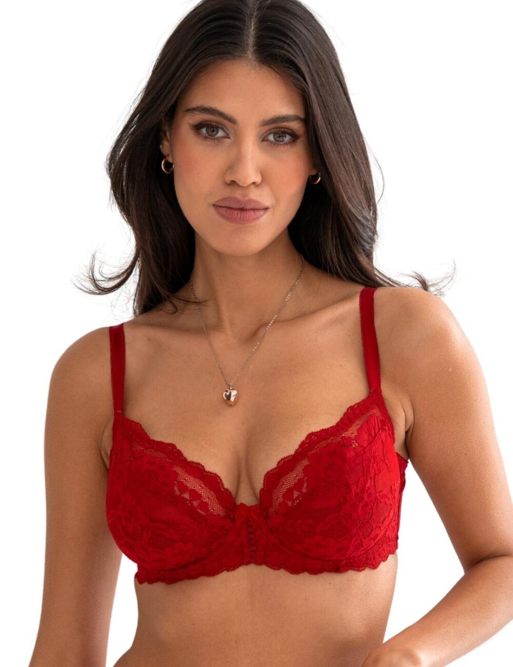 Pour Moi Fleur Balcony Bra - Red - 32B