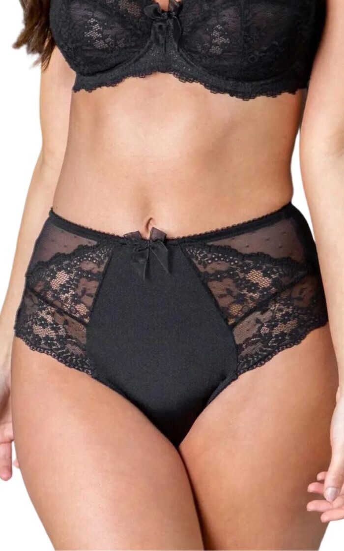 Pour Moi Flora Deep Brief - Black - XS - 8