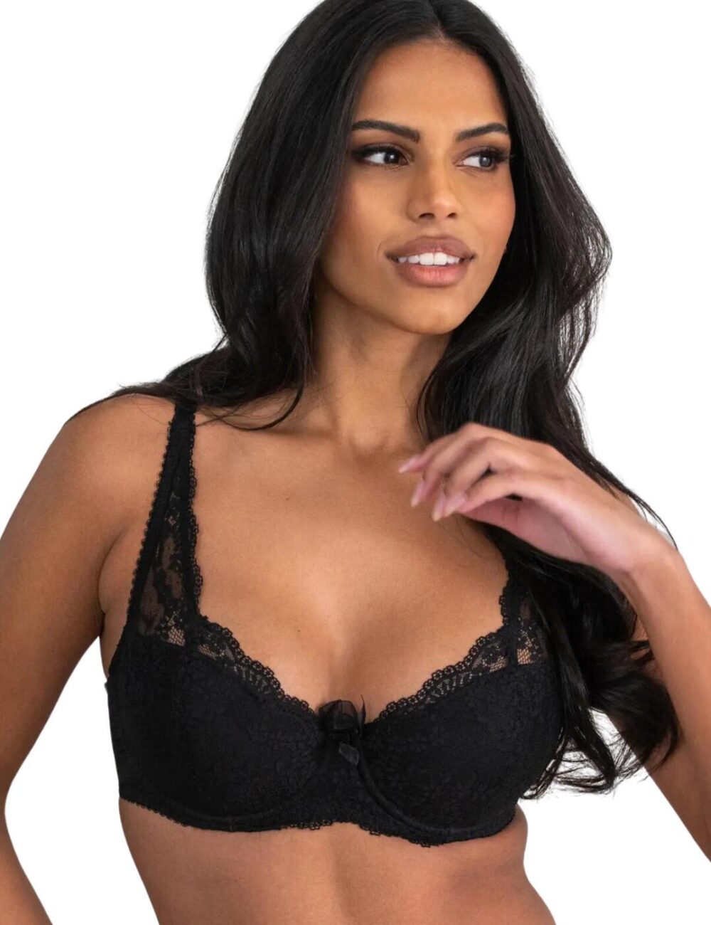 Pour Moi Flora Lightly Padded Underwired Bra - Black - 34E
