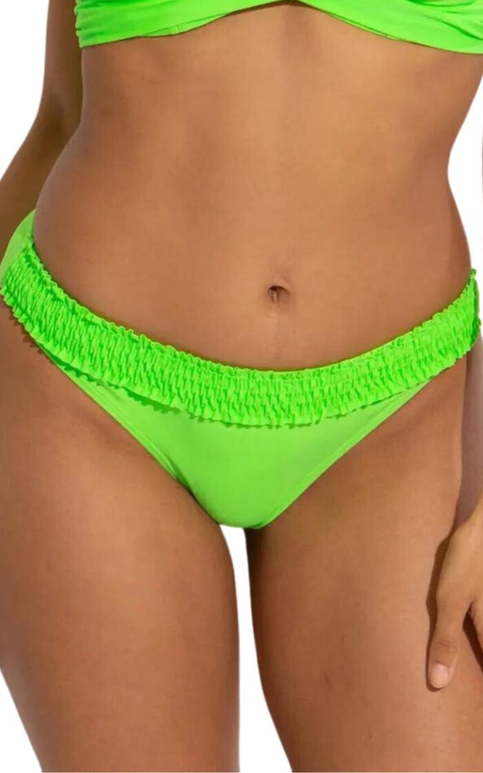 Pour Moi Free Spirit Frill Waist Bikini Brief - Lime - 2XL - 18