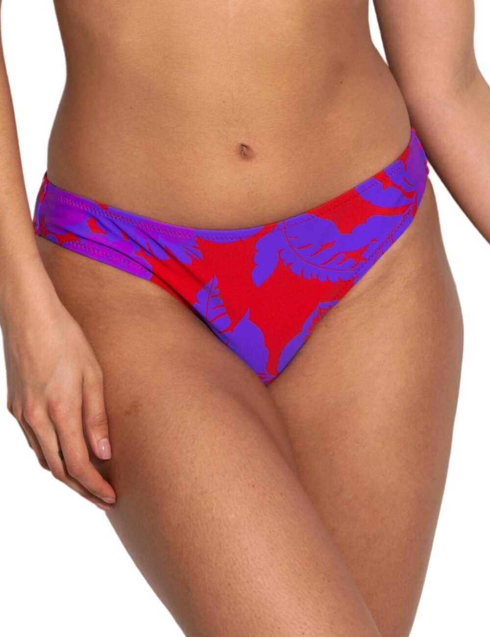 Pour Moi Heatwave Bikini Brief - Red/Purple - XS - 8