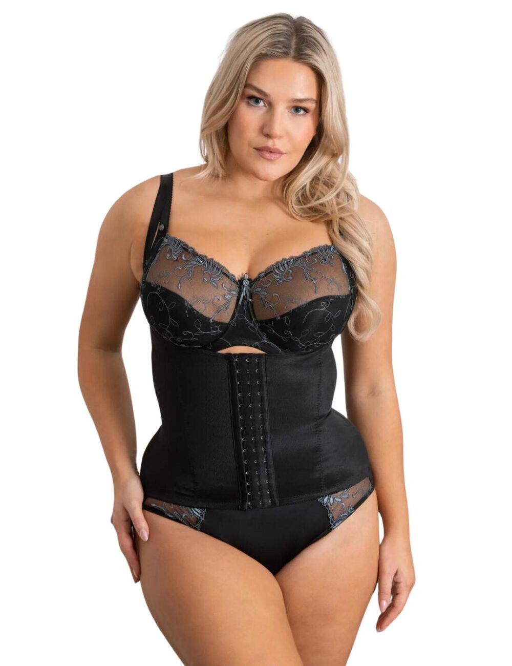 Pour Moi Hourglass Firm Control Back Smoothing Waist Cincher - Black - M - 12