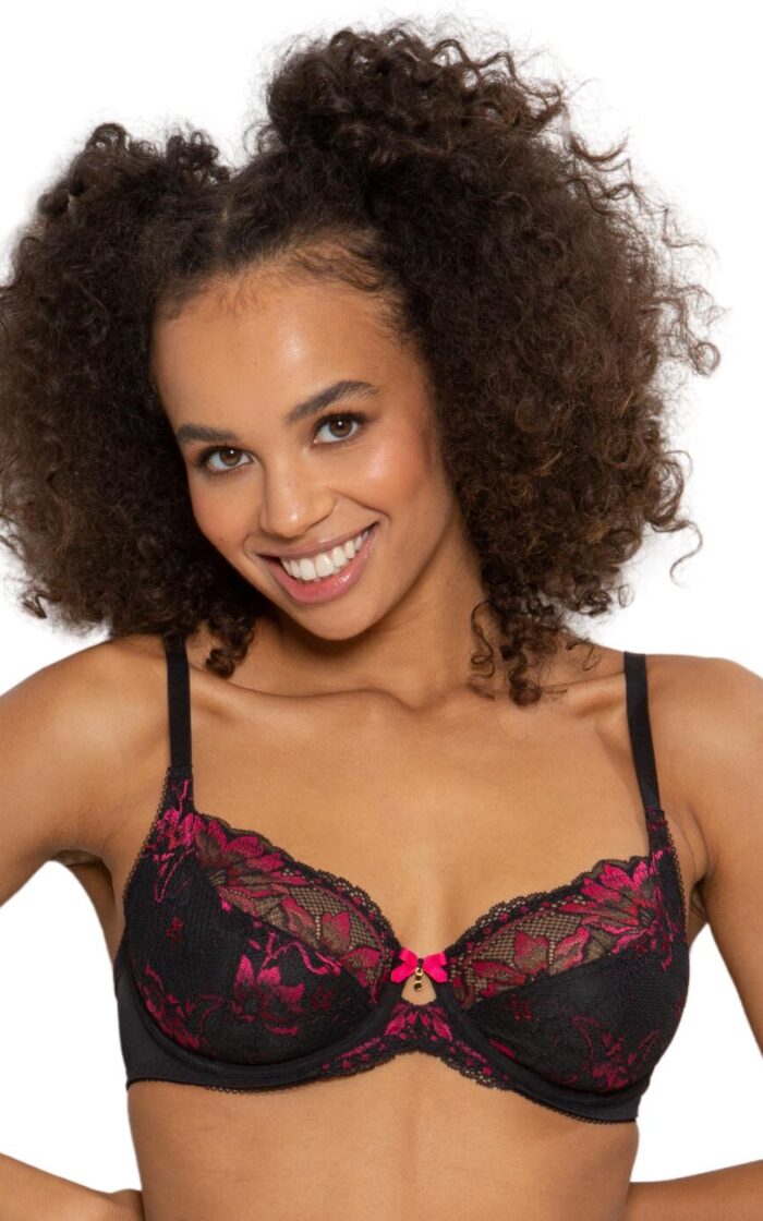Pour Moi J'Adore Non Padded Bra - Black/Pink - 38F