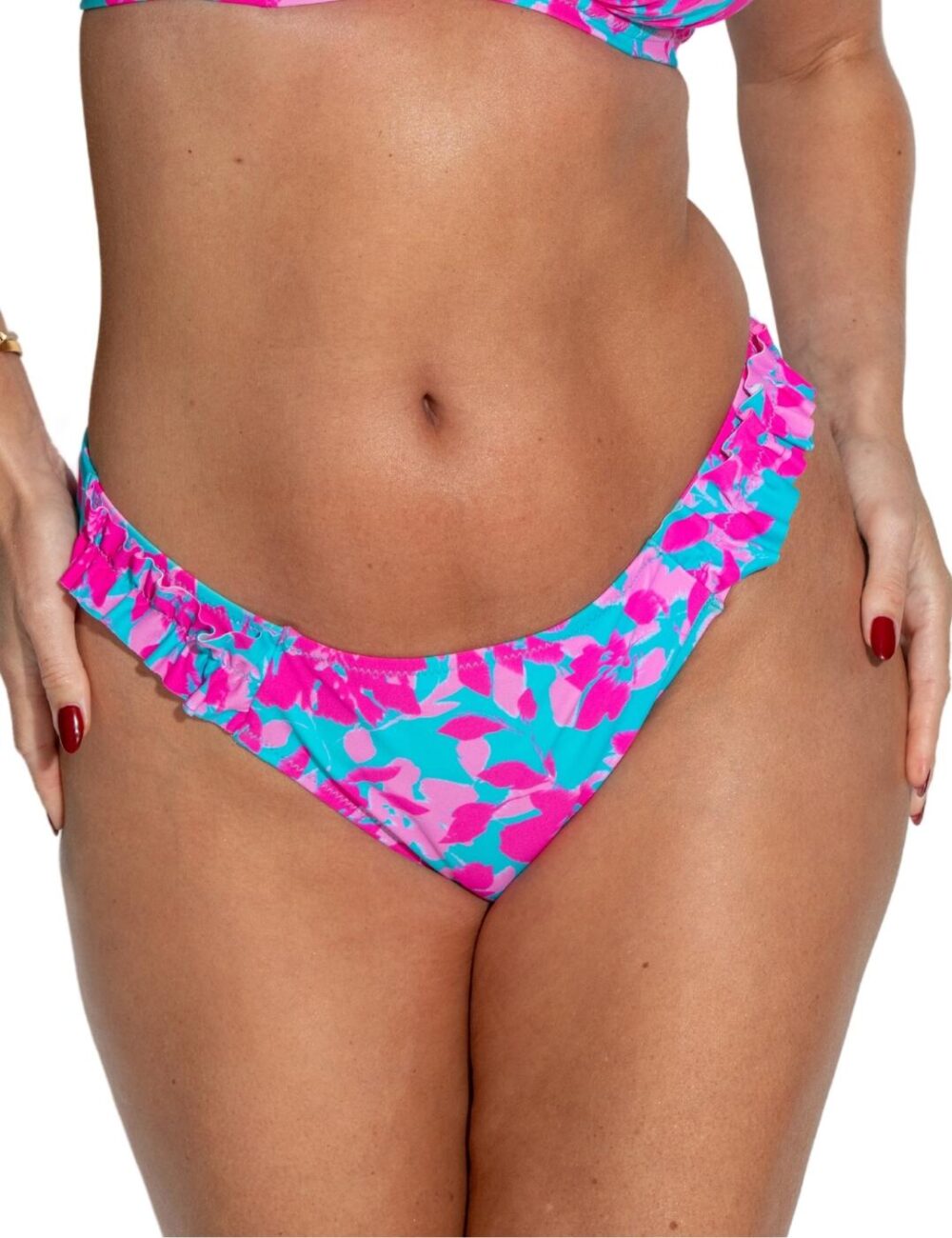 Pour Moi Ocean Breeze Bikini Brief - Blue Floral - XS - 8