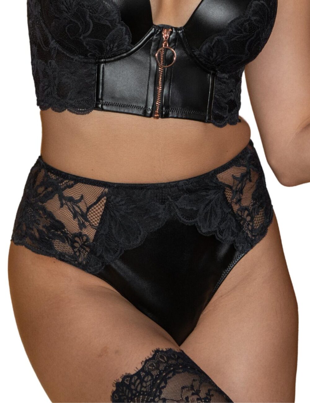 Pour Moi Onyx High Waist Brazilian Brief - Black - XS - 8