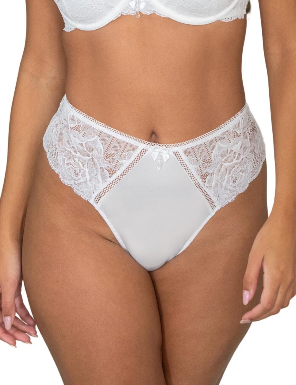Pour Moi Ooo La La High Waist Brazilian Brief - White - XS - 8