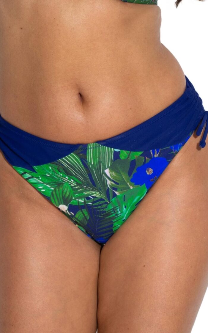Pour Moi Palermo Adjustable Side Bikini Brief - Navy Fern - XS - 8