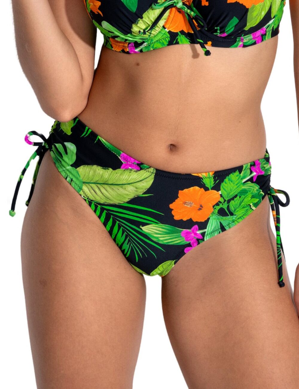 Pour Moi Palermo Adjustable Side Bikini Brief - Tropical - XS - 8