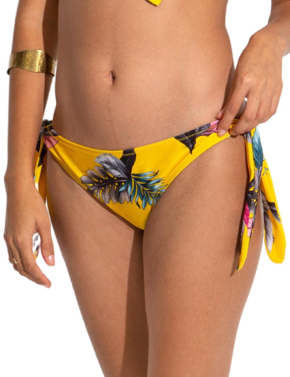 Pour Moi Paradiso Tie Side Bikini Brief - Yellow - M - 12