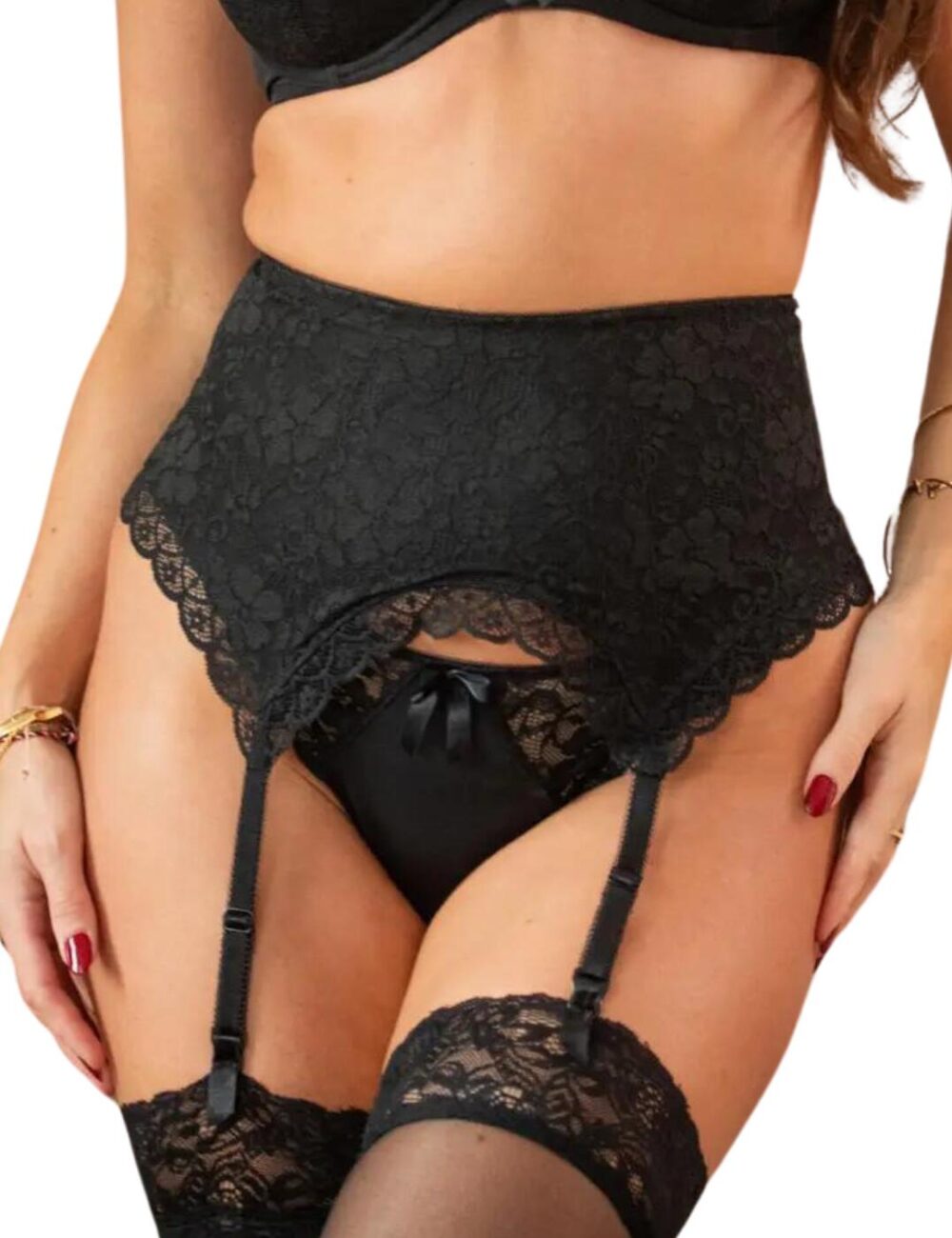 Pour Moi Rebel Deep Control Suspender - Black - S - 10