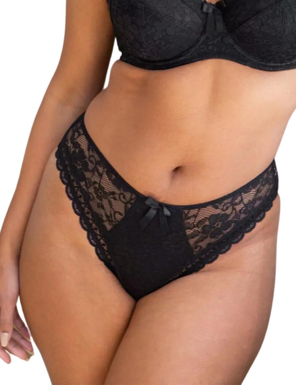 Pour Moi Rebel High Leg Brief - Black - S - 10