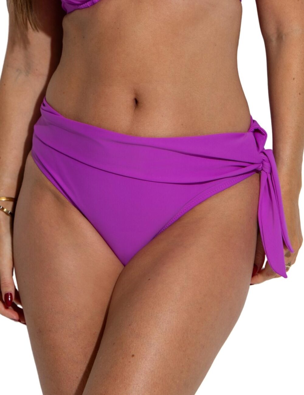 Pour Moi Rosa Cove Fold Over Bikini Brief - Ultraviolet - S - 10