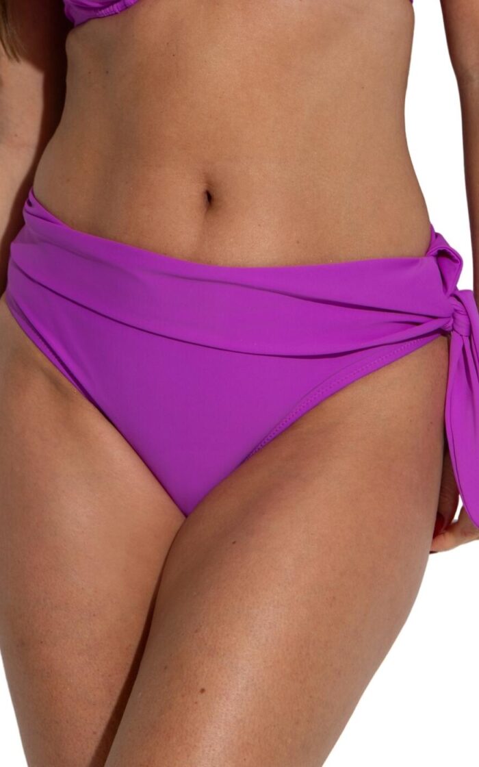 Pour Moi Rosa Cove Fold Over Bikini Brief - Ultraviolet - S - 10