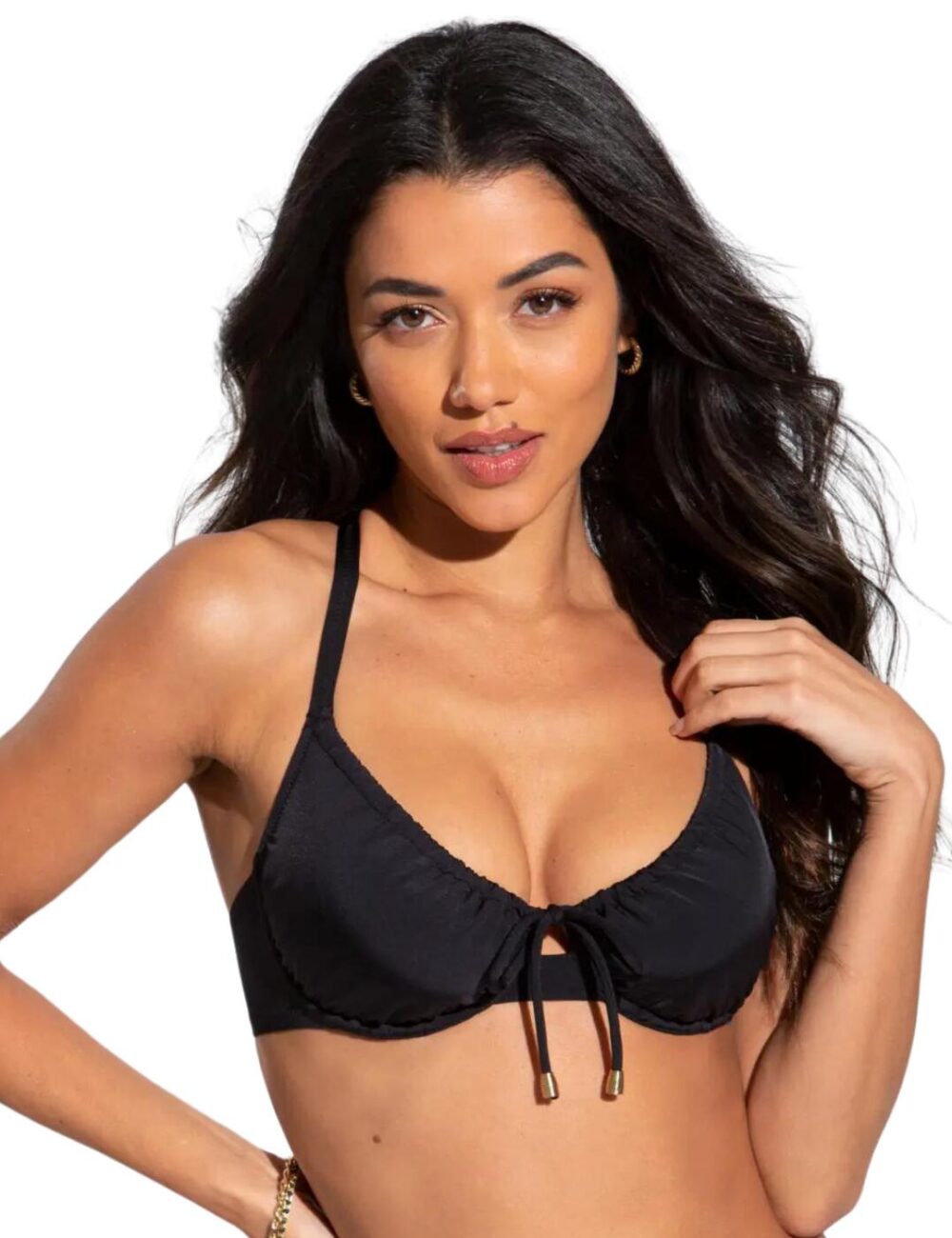 Pour Moi Santa Cruz Underwired Bikini Top - Black - 32D