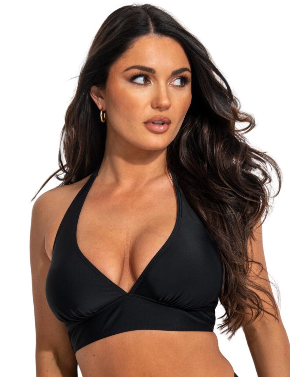 Pour Moi Space Non Wired Halter Bikini Top - Black - XS - 8