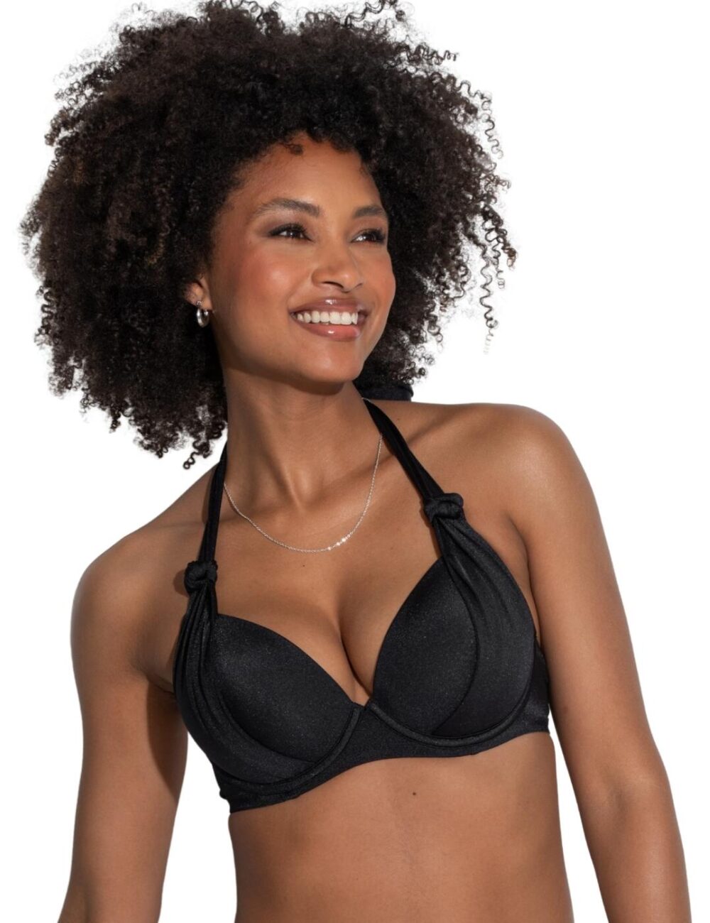 Pour Moi St Kitts Boost Push Up Bikini Top - Black - 32B