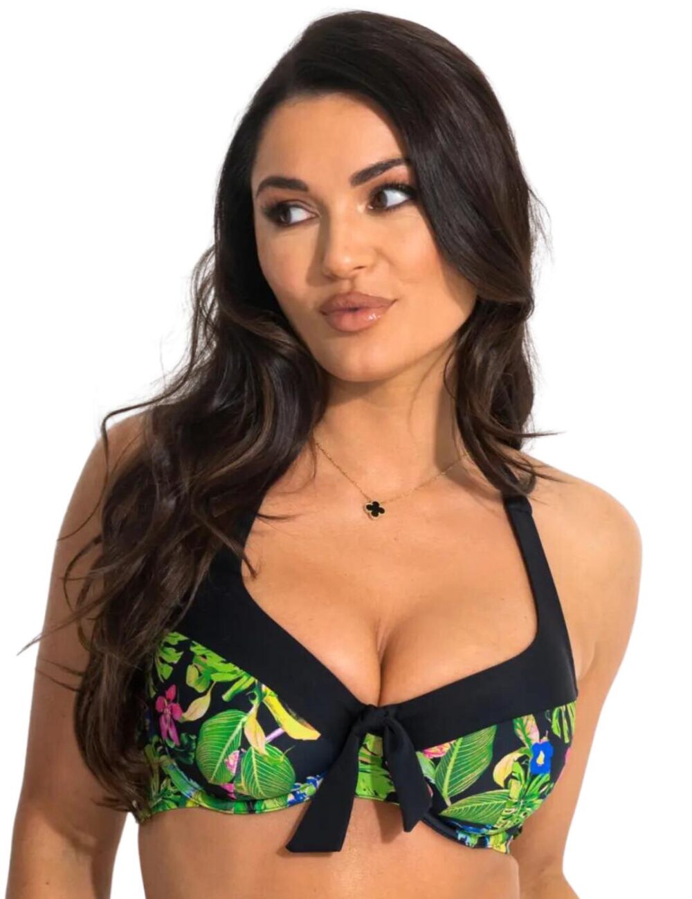 Pour Moi St Lucia Halter Bikini Top - Tropical - 32DD