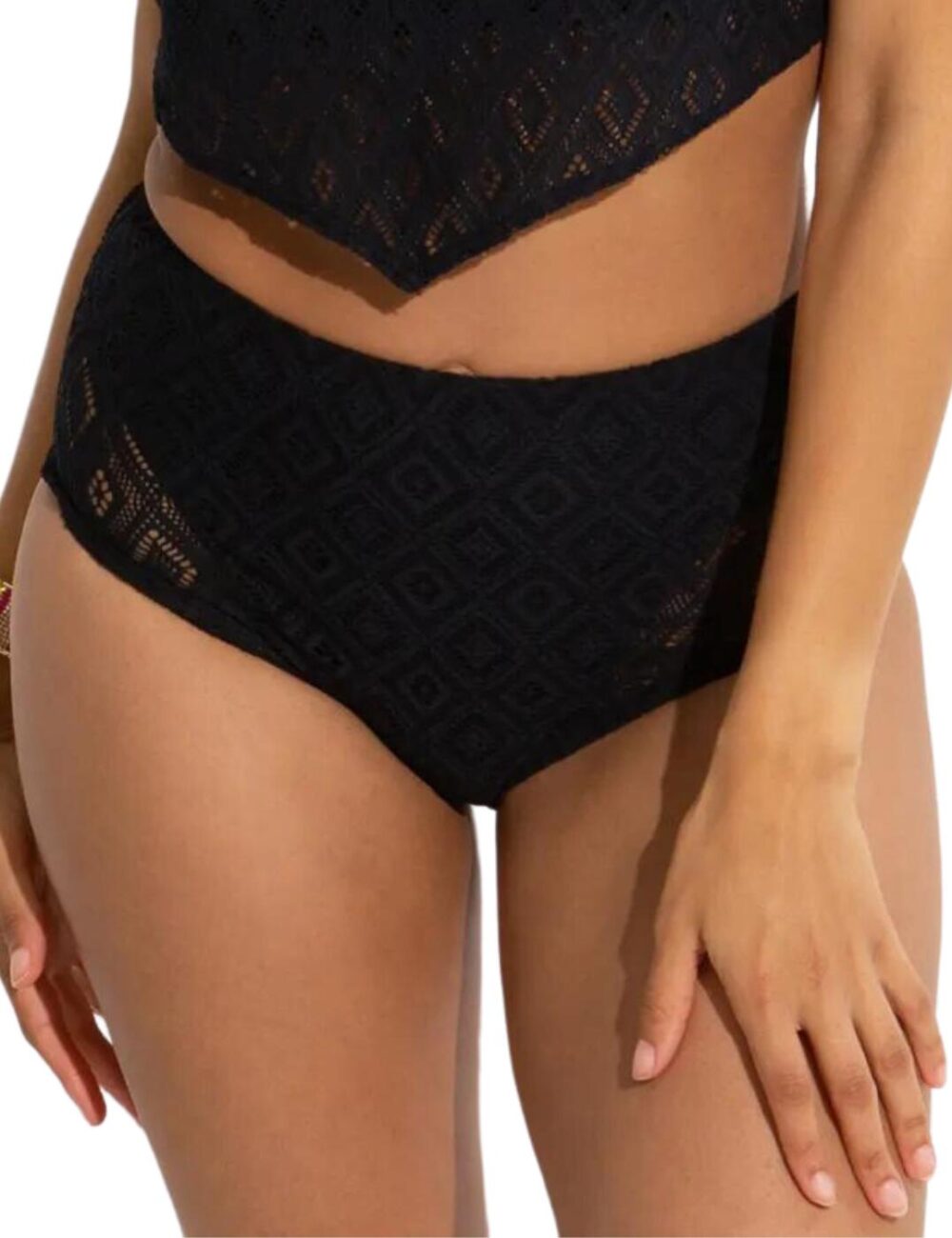 Pour Moi Summer Breeze High Waist Bikini Brief - Black - 2XL - 18