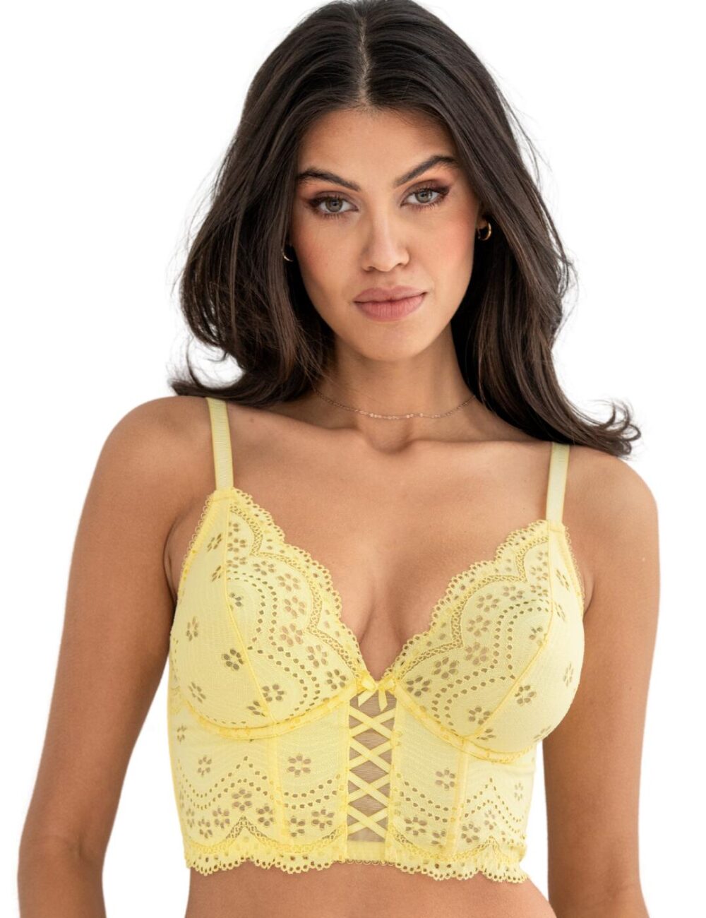 Pour Moi Swoon Bustier Bra - Lemon - 32B