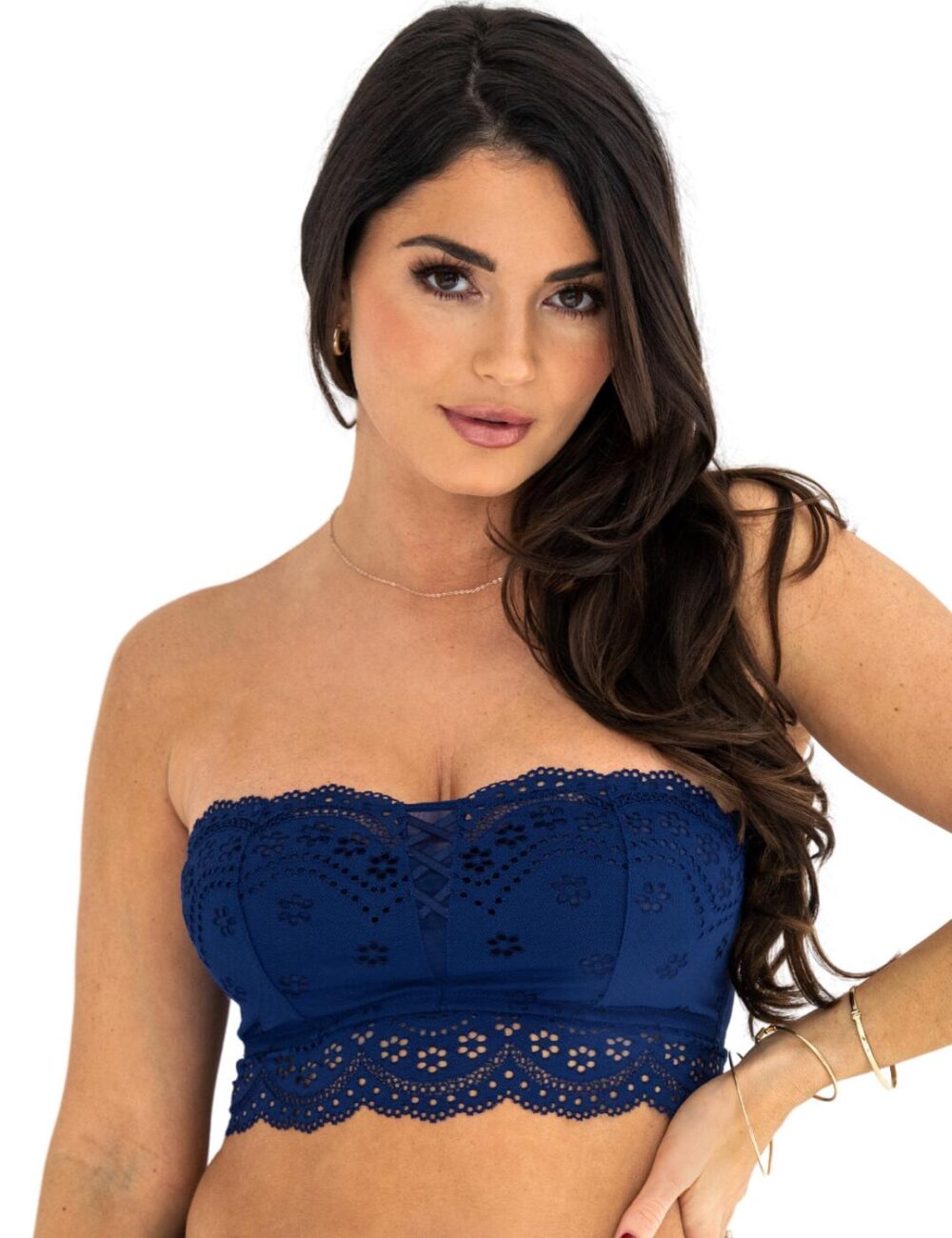 Pour Moi Swoon Longline Bra - Navy - 32C