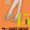 Pretty Polly 15 Denier Knee High Socks 3 Pair Pack