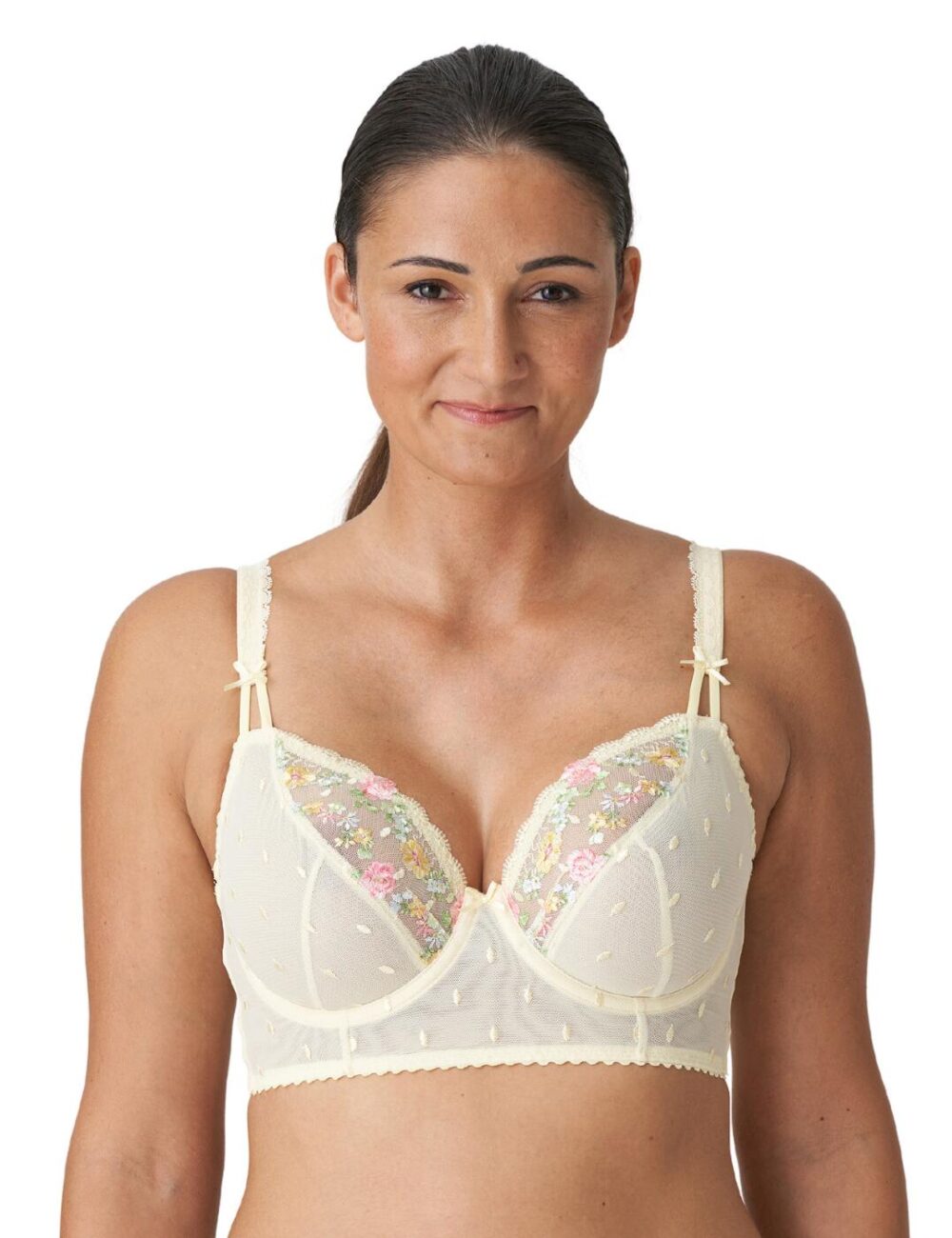 Prima Donna Sedaine Plunge Longline Bra - French Vanilla - 34E