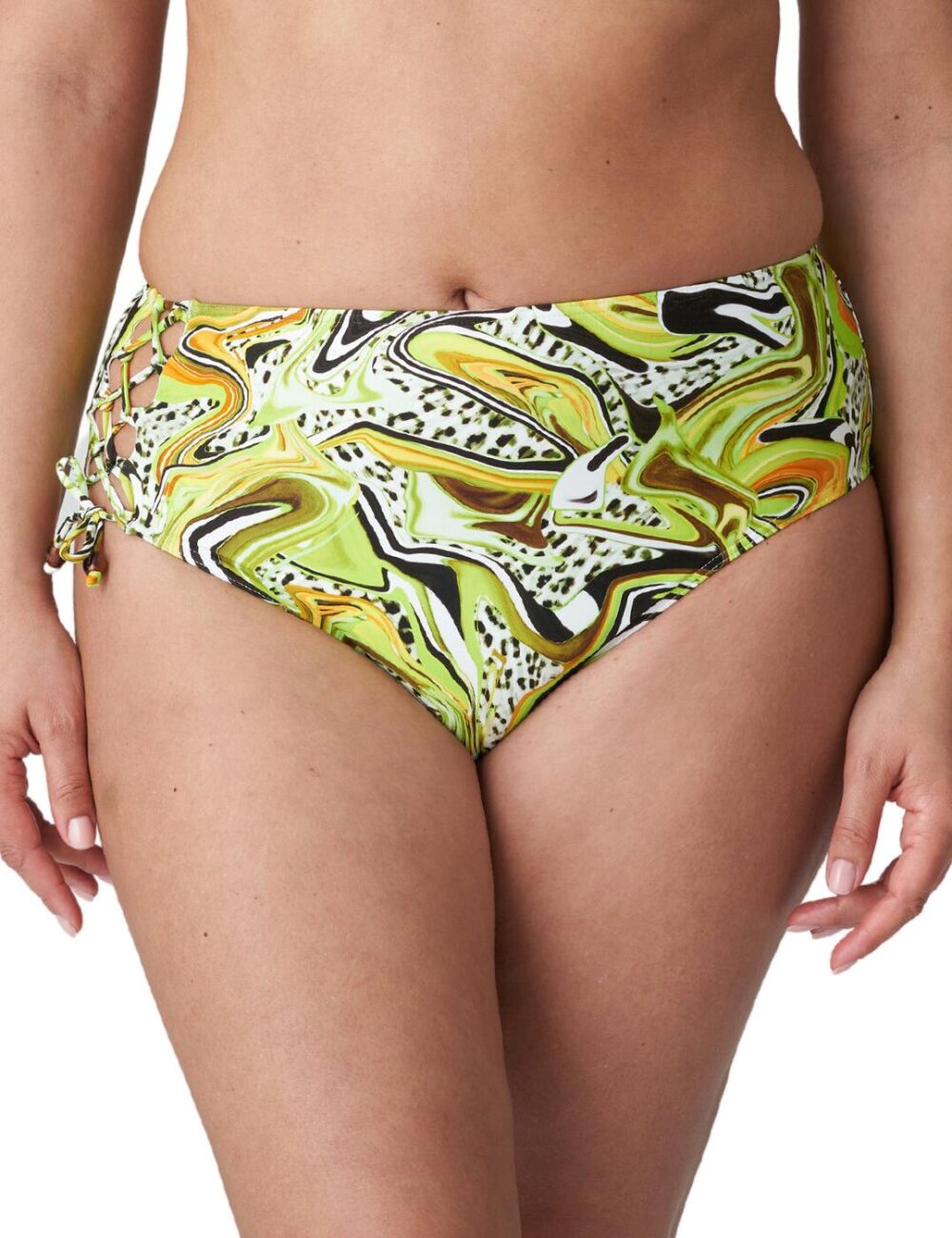 Prima Donna Swim Jaguarau Full Bikini Brief - Lime Swirl - M - 12