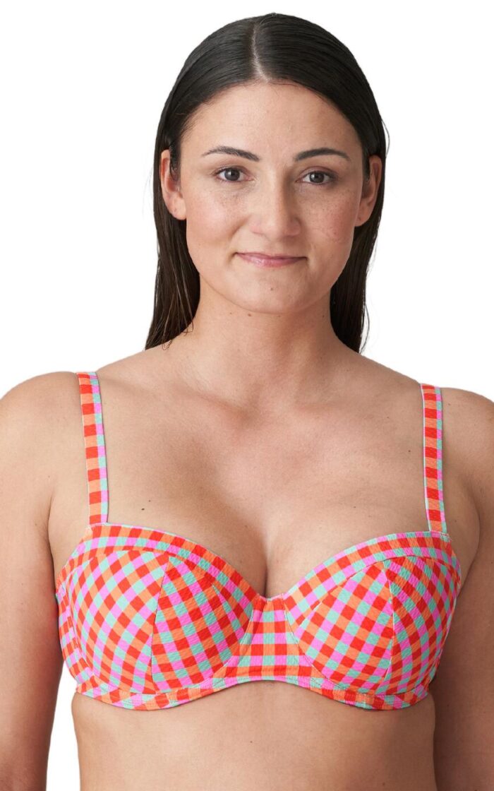 Prima Donna Swim Marival Padded Balcony Bikini Top - Ocean Pop - 34G