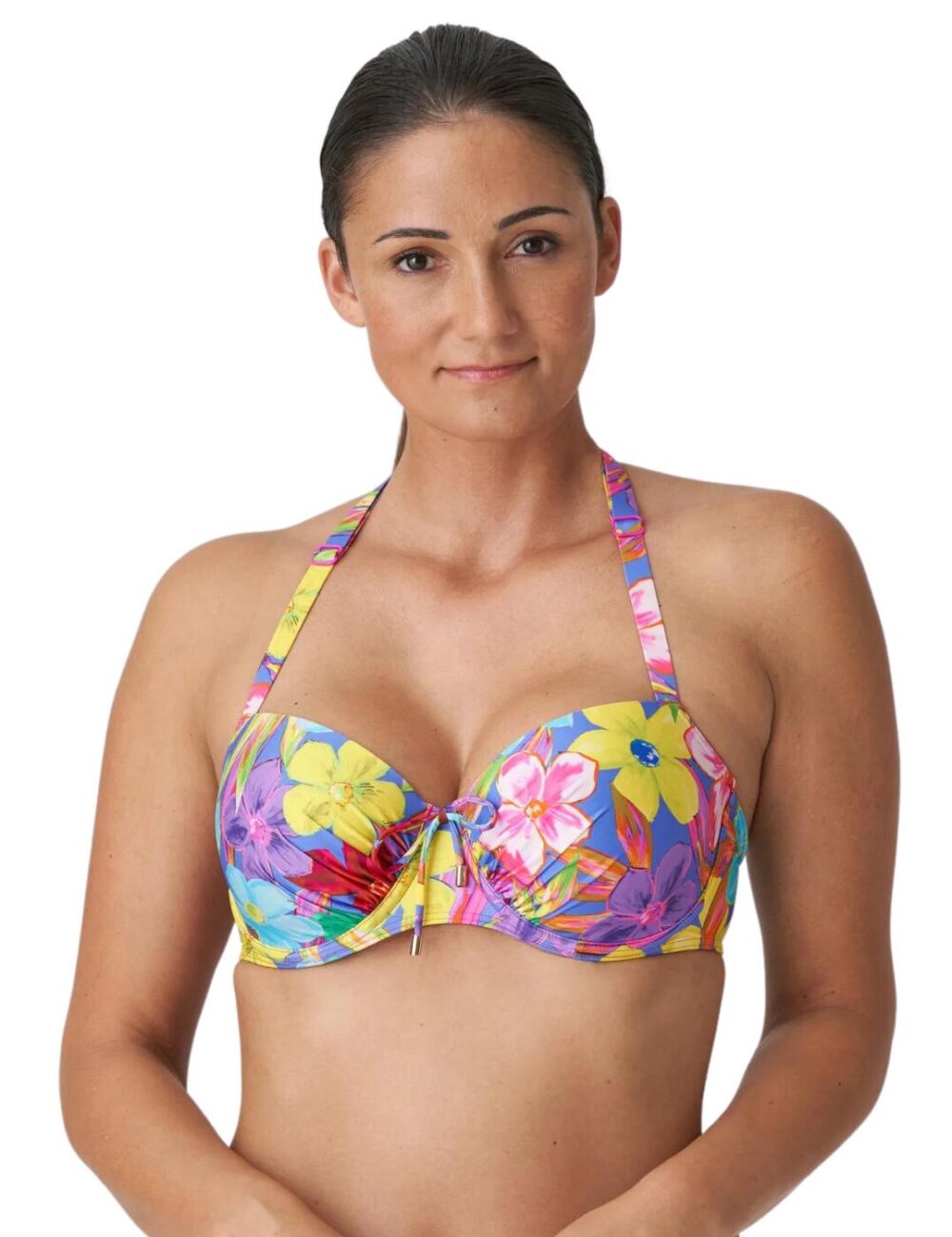 Prima Donna Swim Sazan Padded Balcony Bikini Top - Blue Bloom - 32E