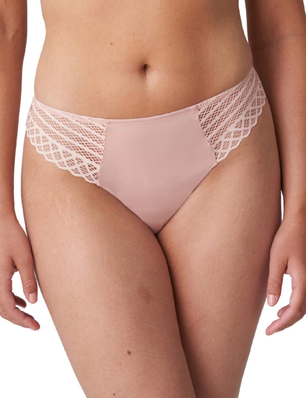 Prima Donna Twist East End Thong - Powder Rose - M - 12
