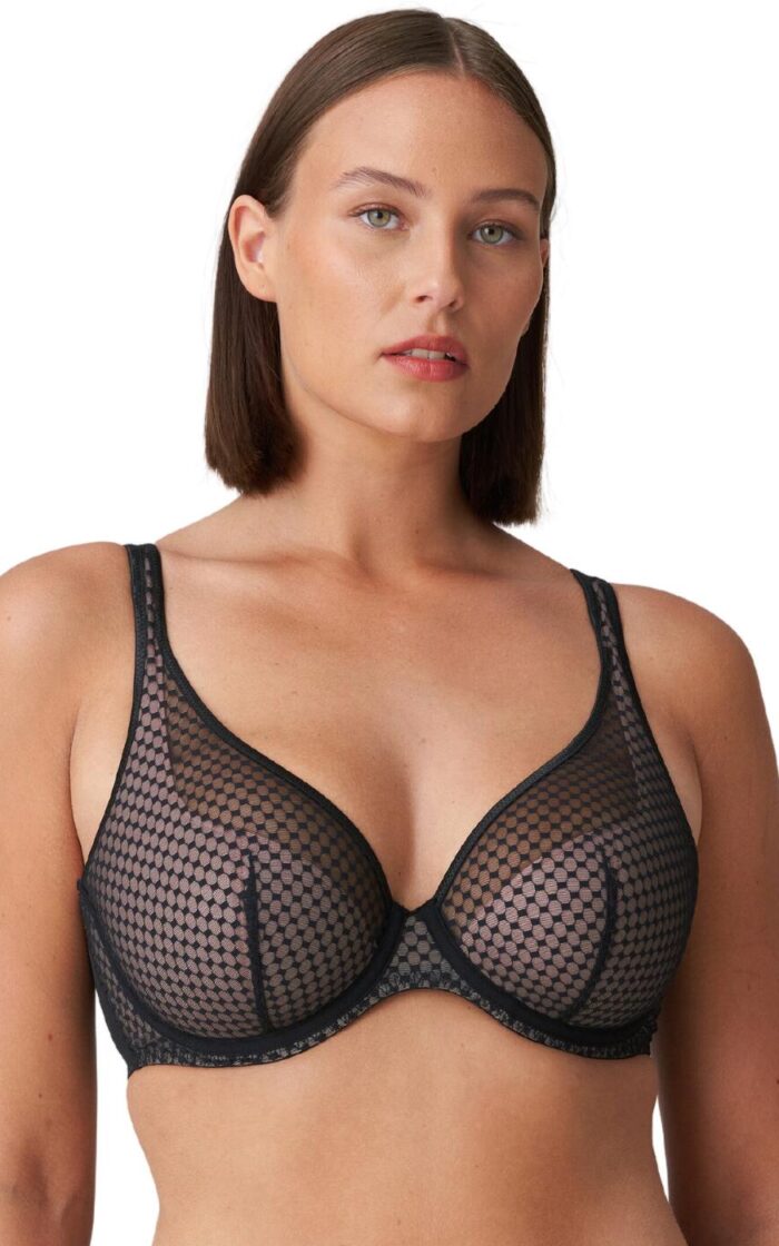 Prima Donna Twist Glass Beach Half Padded Plunge Bra - Black - 34G