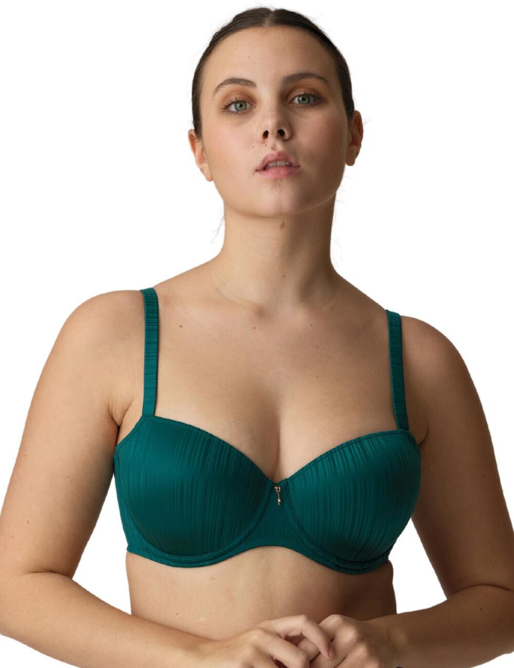 Prima Donna Twist Knokke Padded Balcony Bra - Jasper Green - 40F