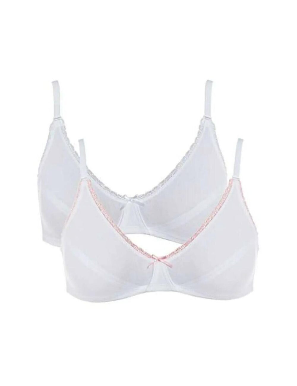Royce My First Bra Missy Soft Cup Bra 2 Pack - White/Pink - 30AA