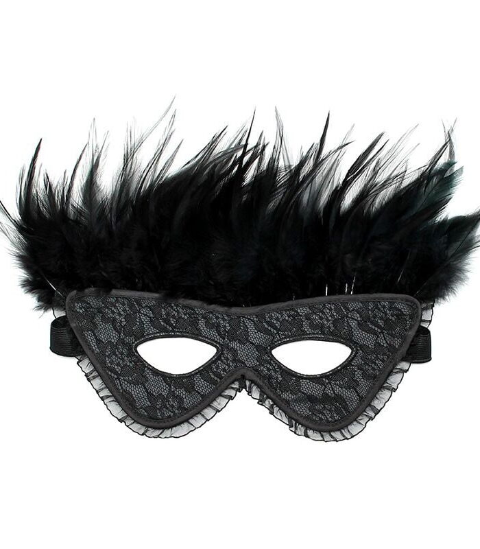 Satin Look Feather Mask