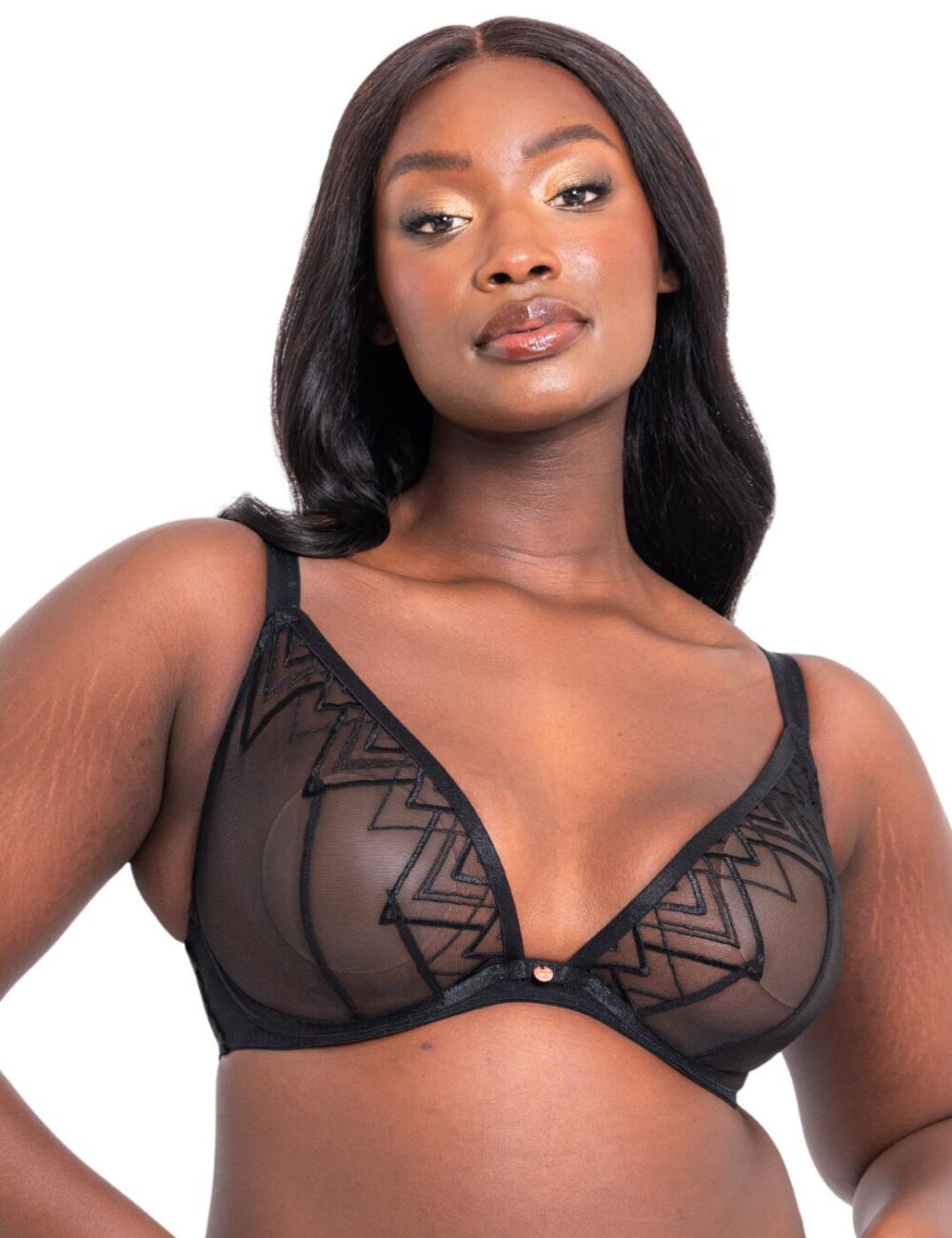 Scantilly Curvy Kate Voltage Deep Plunge Bra - Black - 32F
