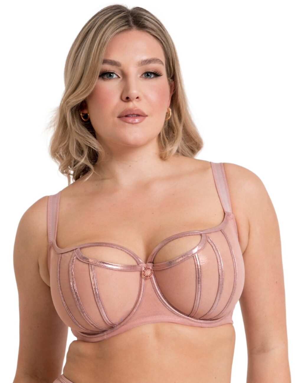 Scantilly by Curvy Kate Eos Balcony Bra - Rose Gold - 30DD