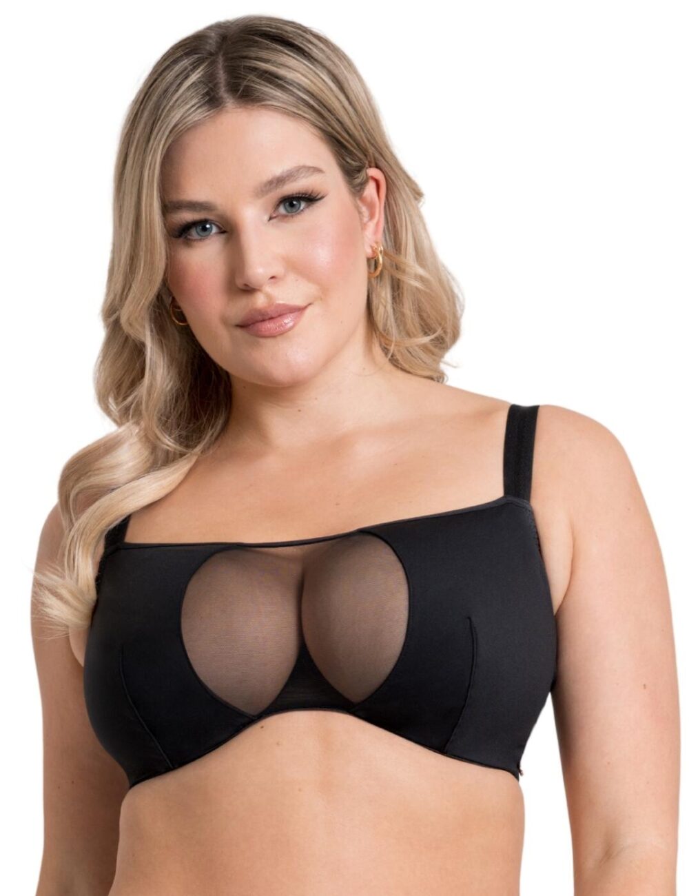 Scantilly by Curvy Kate Swerve Bandeau Bra - Black - 34DD