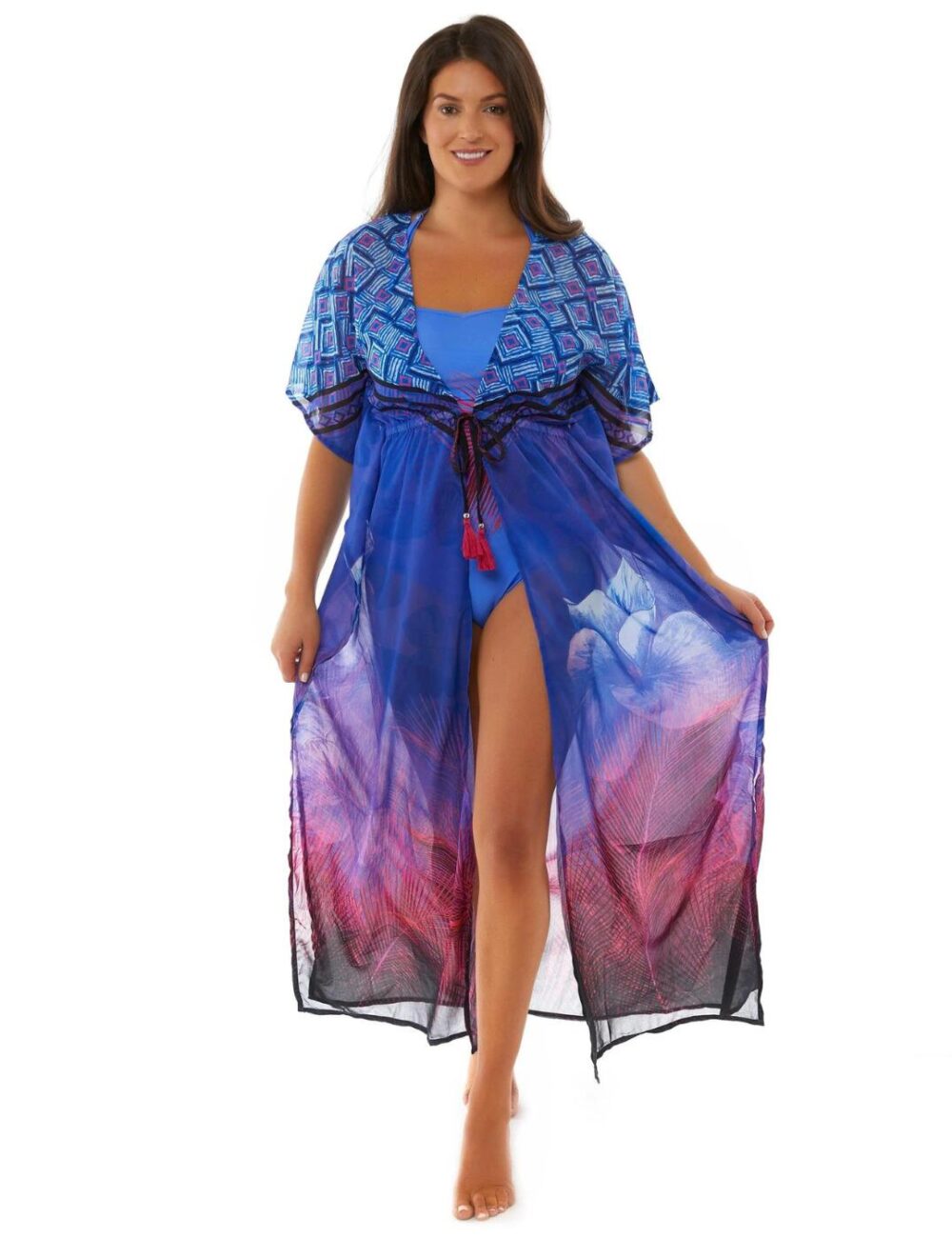 Seaspray Eleanor Florence Kaftan - Pink - S/M