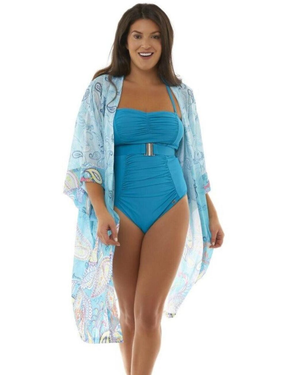 Seaspray Rosalind Kimono - Aqua - S/M