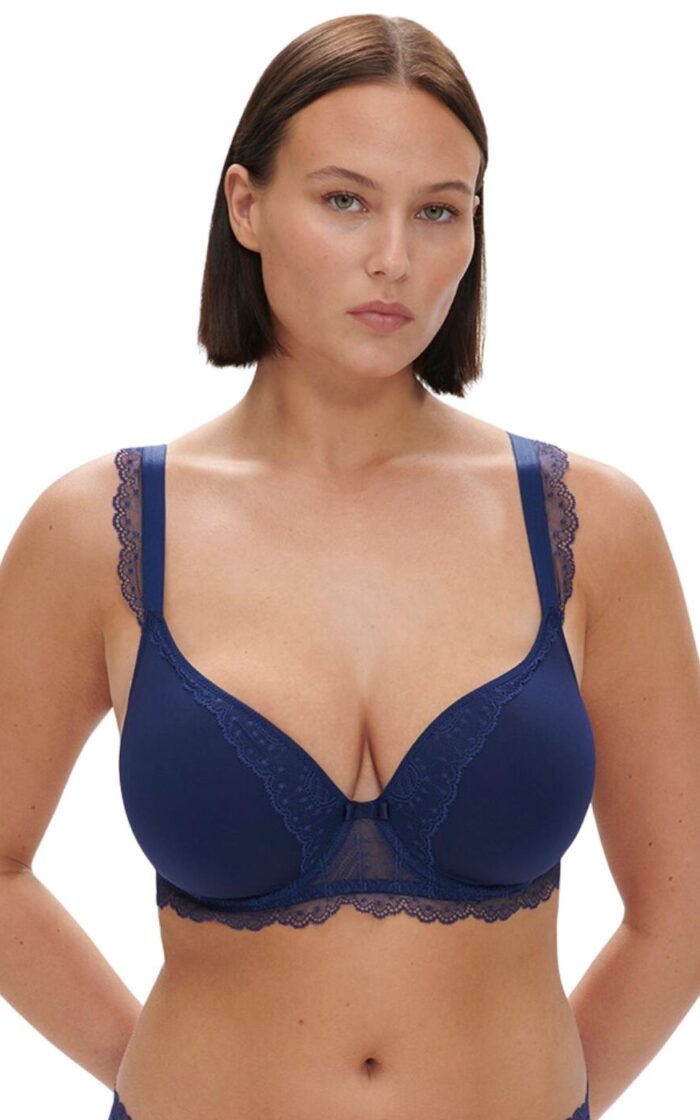 Simone Perele Canopee Plunge Bra - Midnight - 34E