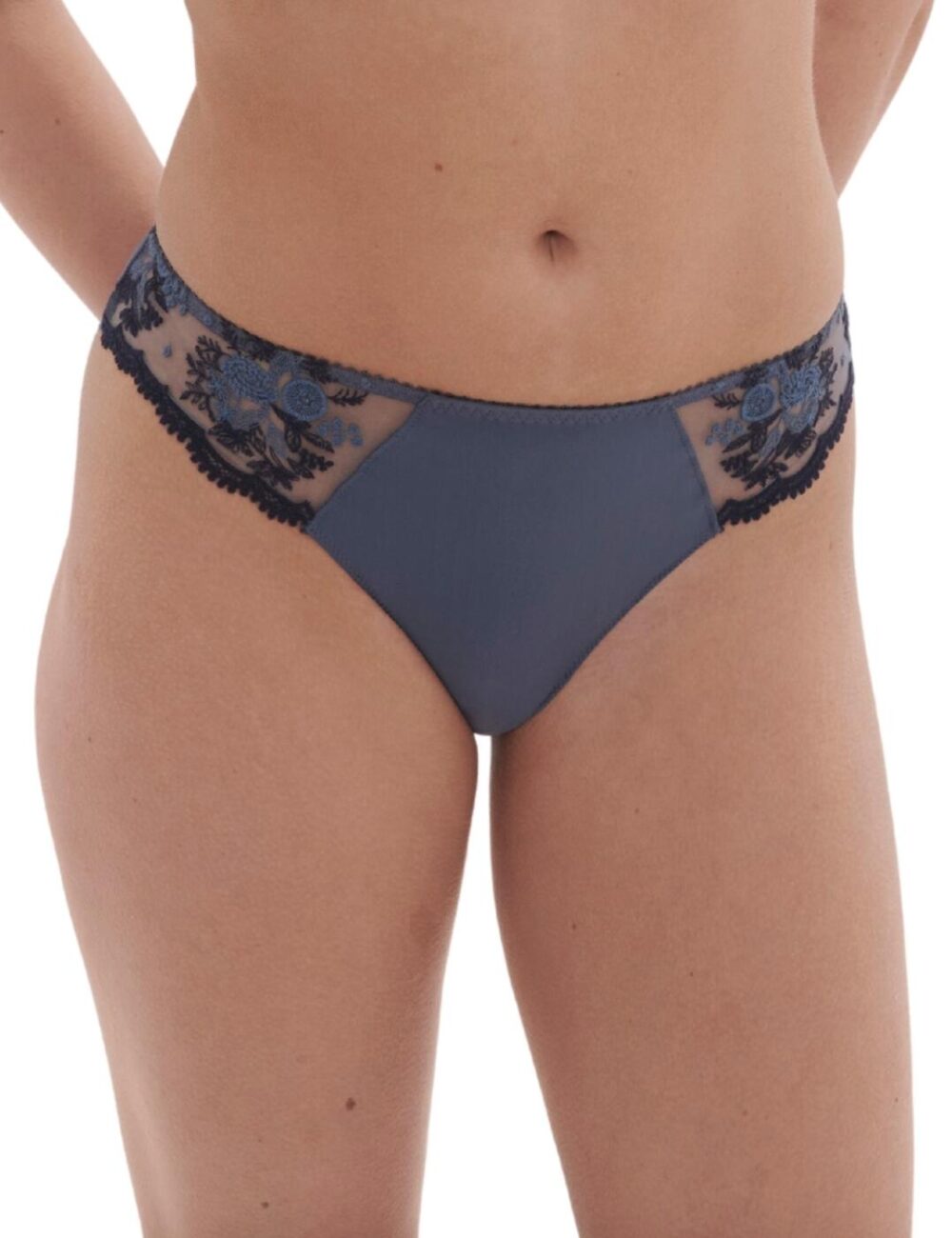 Simone Perele Intrigue Brief - Cinder Blue - M - 12