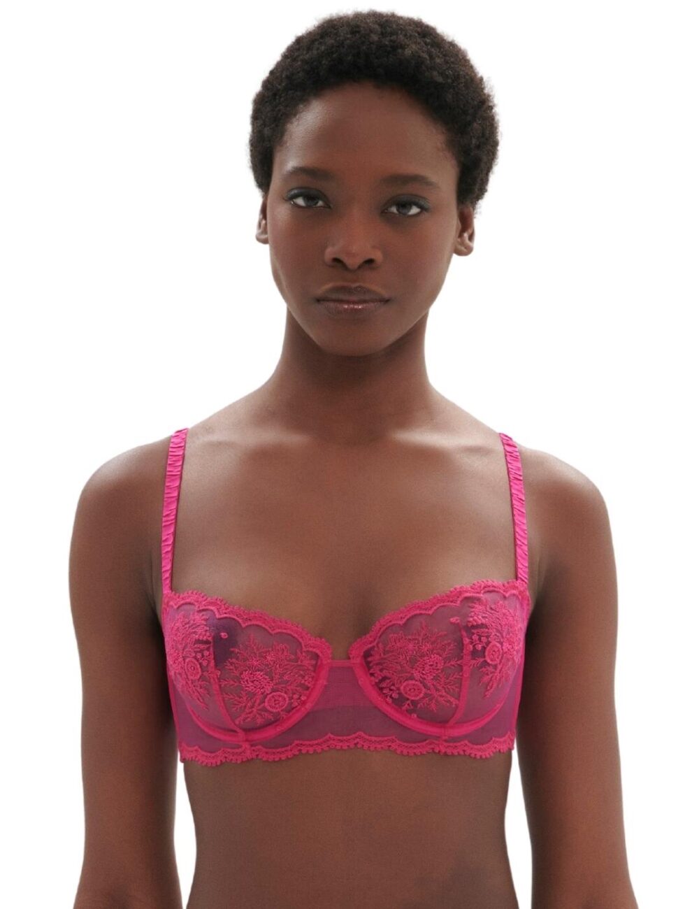 Simone Perele Intrigue Half Cup Bra - Disco Pink - 32B