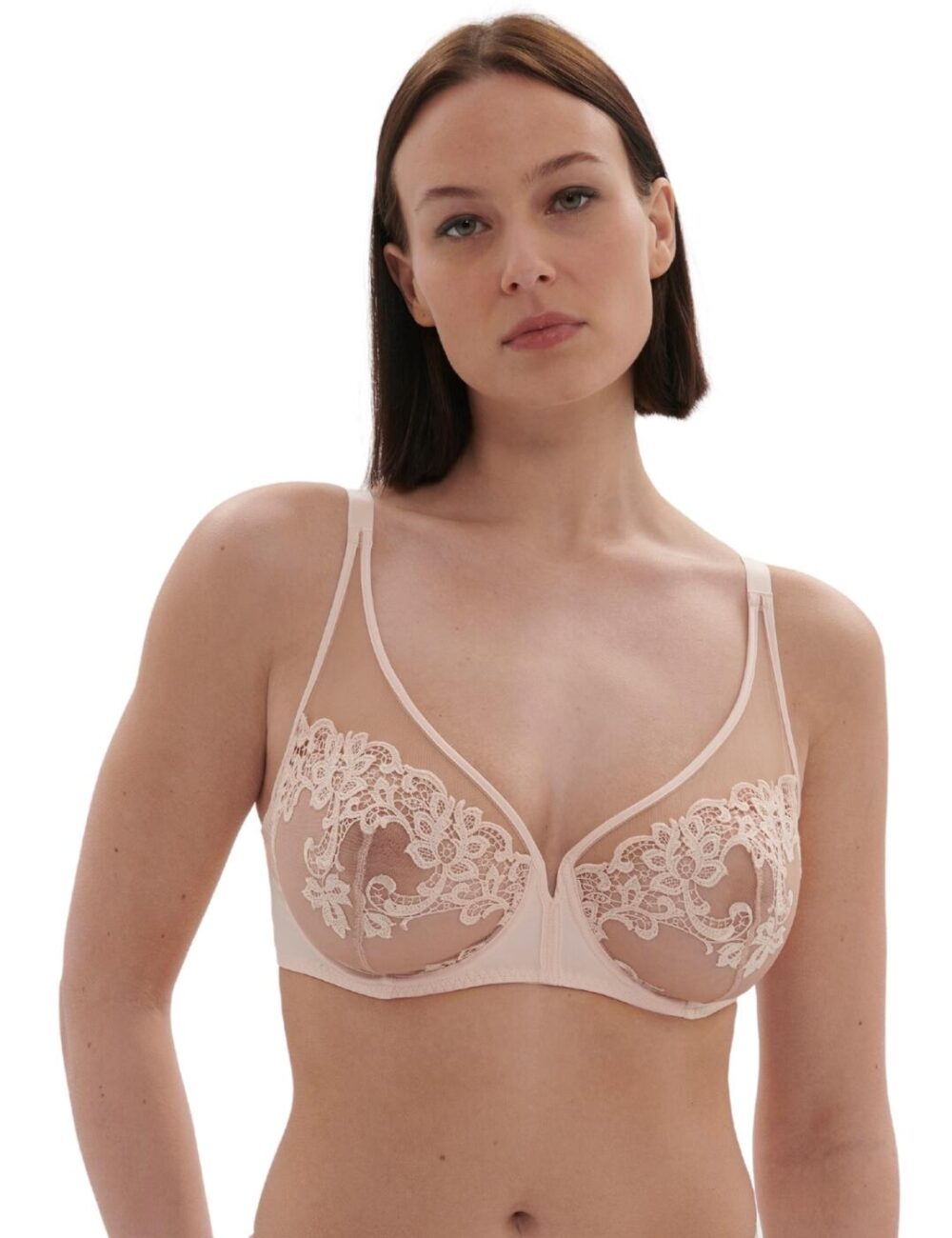 Simone Perele Saga Plunge Bra - Pink Nude - 32F