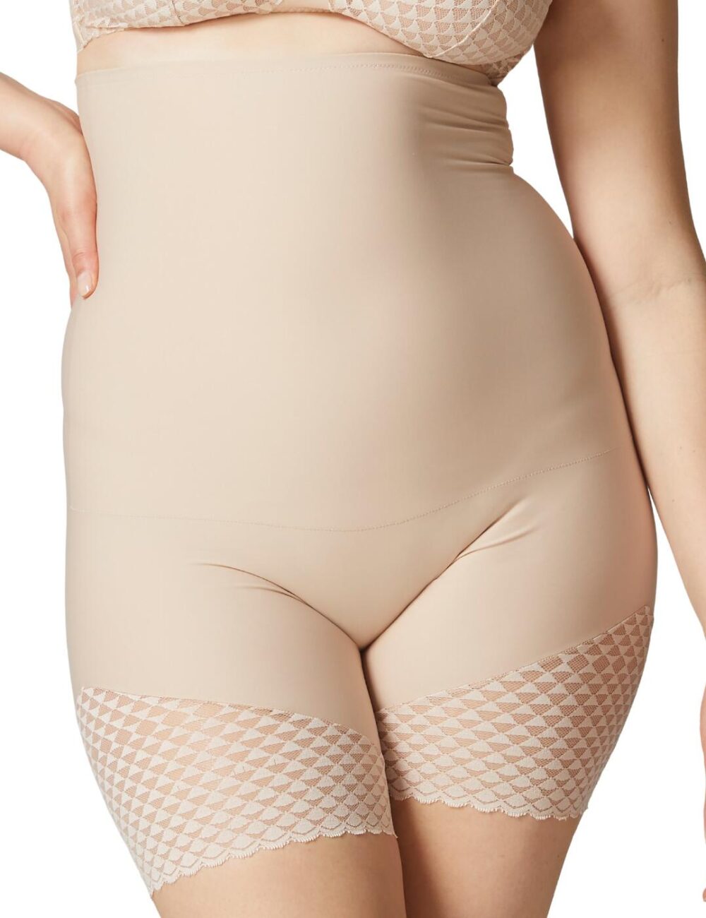 Simone Perele Subtile High Rise Control Pant Brief - Peau Rosee - XS - 8