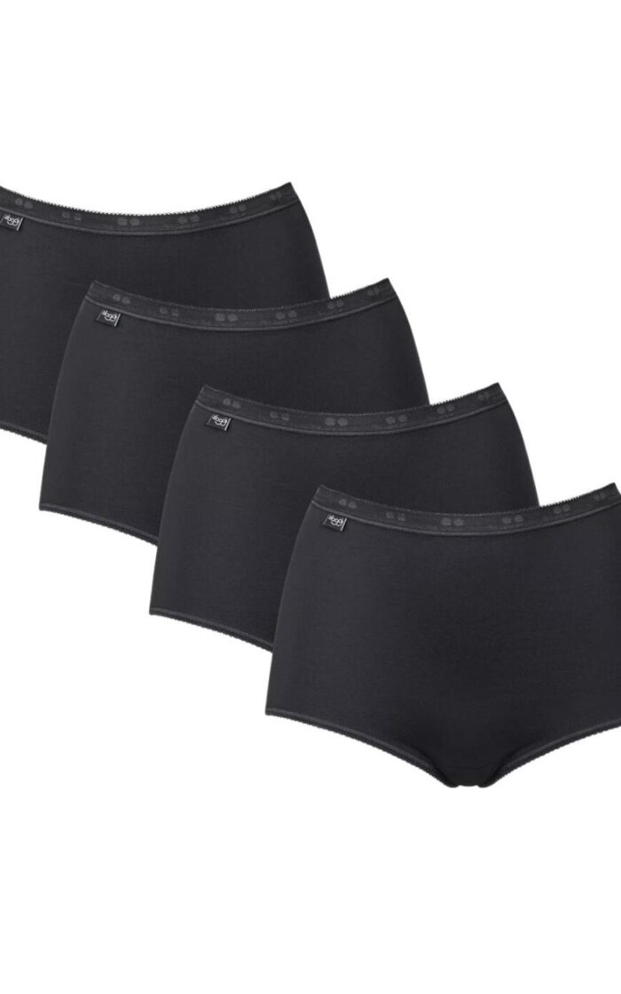 Sloggi Basic+ Maxi Brief 3 Pack + 1 Free - Black - S - 10