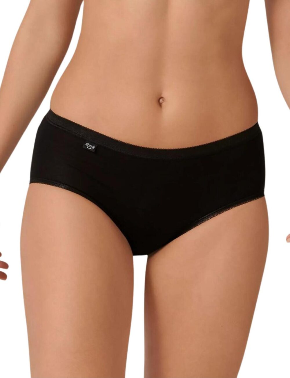 Sloggi Basic+ Midi Brief 2 Pack - Black - S - 10