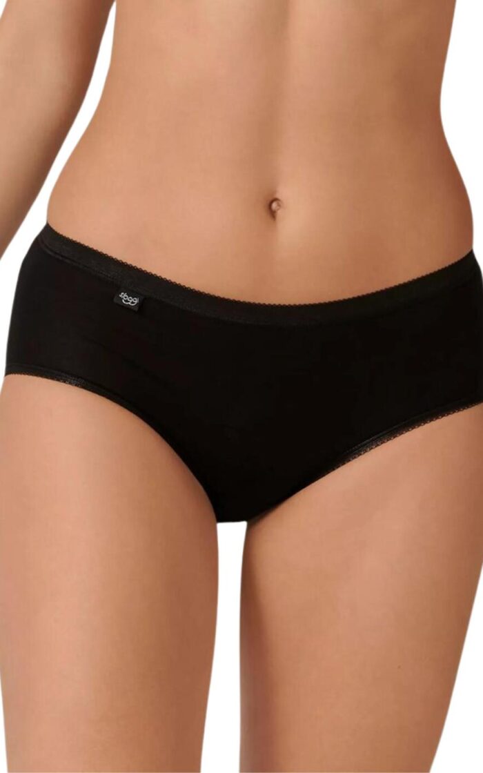 Sloggi Basic+ Midi Brief 2 Pack - Black - S - 10