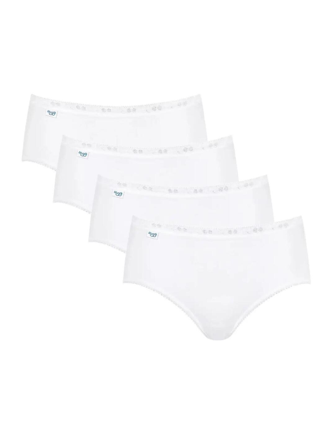 Sloggi Basic Midi Brief 4 Pack - White - 4XL - 22